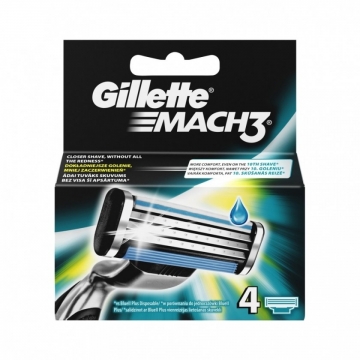 Gillette Mach 3 náhradní hlavice 4 ks