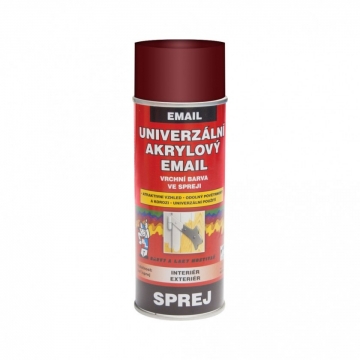 Univerzální akrylový email červená purpurová RAL 3004, sprej 400 ml